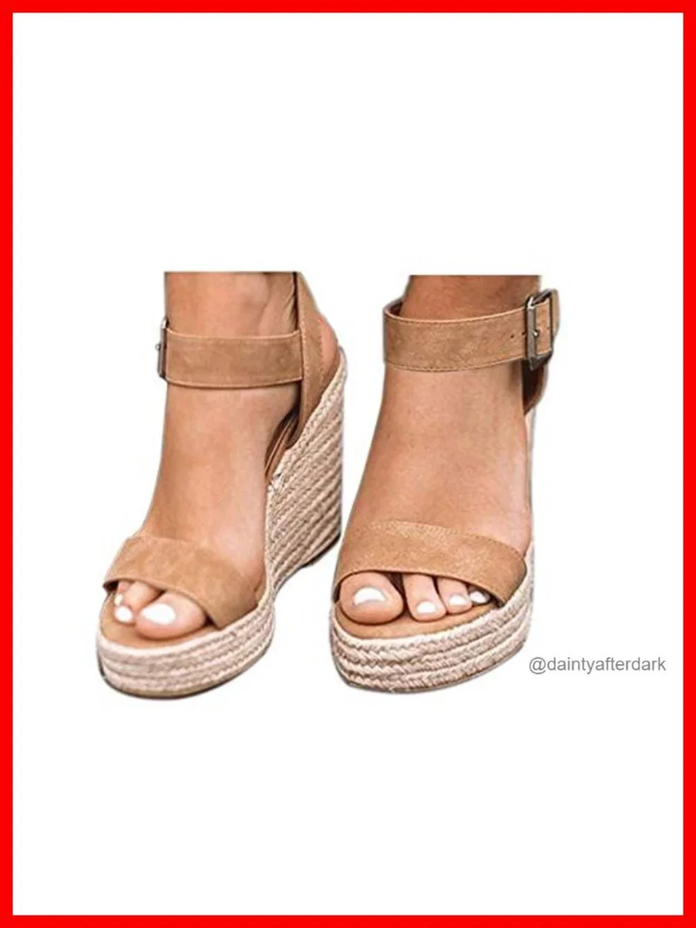 Women's Platform Wedge Sandals Ankle Strap Open Toe Cushioned